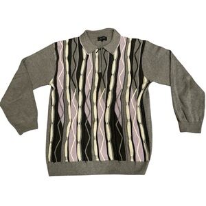 Vintage Coogi style Peletti Lana Collezione pullover sweater size 5X grey